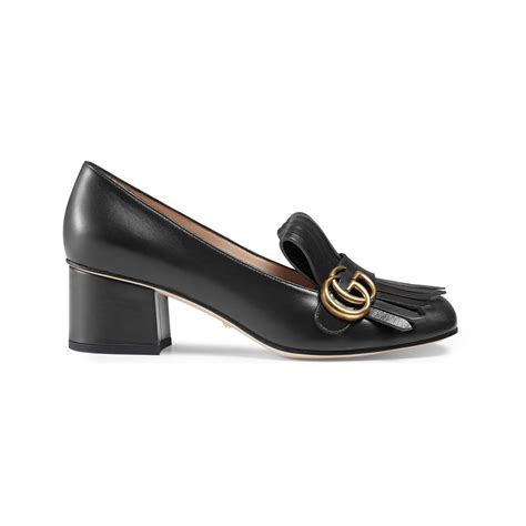 gucci marmont pump used|Gucci Marmont mid heel pump.